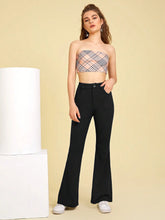EZwear Summer Outfit Solid Flare Leg Pants
